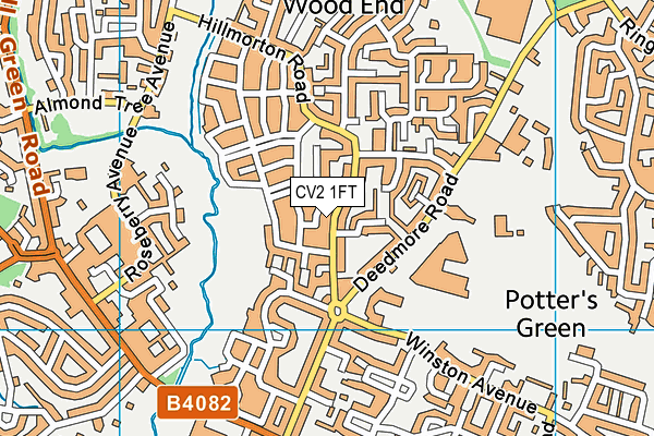 CV2 1FT map - OS VectorMap District (Ordnance Survey)