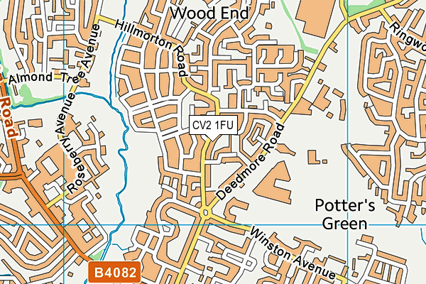 CV2 1FU map - OS VectorMap District (Ordnance Survey)