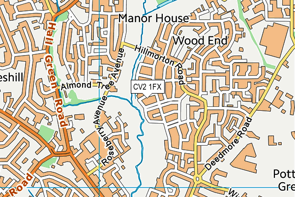 CV2 1FX map - OS VectorMap District (Ordnance Survey)