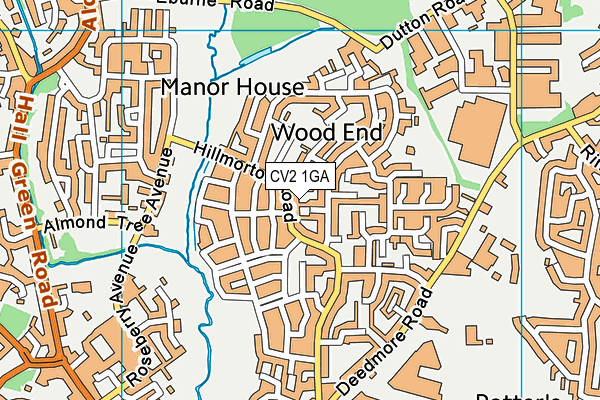 CV2 1GA map - OS VectorMap District (Ordnance Survey)