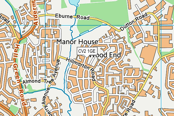 CV2 1GE map - OS VectorMap District (Ordnance Survey)