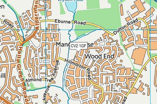 CV2 1GF map - OS VectorMap District (Ordnance Survey)