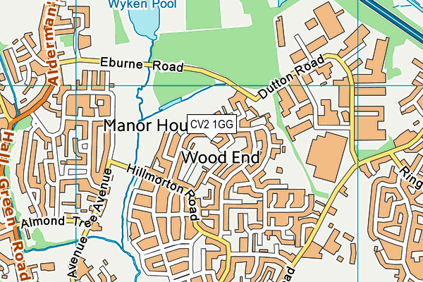 CV2 1GG map - OS VectorMap District (Ordnance Survey)