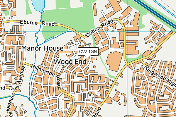 CV2 1GN map - OS VectorMap District (Ordnance Survey)