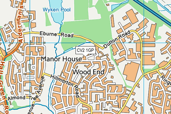 CV2 1GP map - OS VectorMap District (Ordnance Survey)