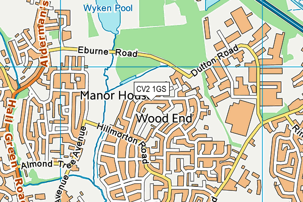 CV2 1GS map - OS VectorMap District (Ordnance Survey)