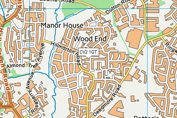 CV2 1GT map - OS VectorMap District (Ordnance Survey)