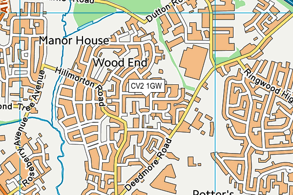 CV2 1GW map - OS VectorMap District (Ordnance Survey)