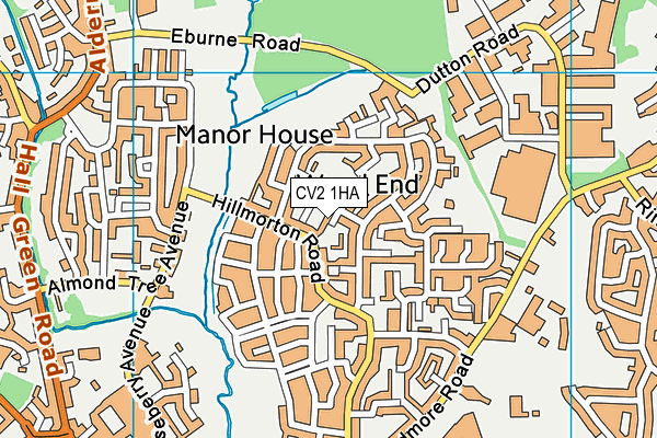 CV2 1HA map - OS VectorMap District (Ordnance Survey)