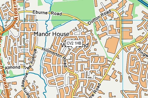 CV2 1HB map - OS VectorMap District (Ordnance Survey)
