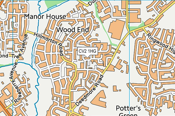 CV2 1HG map - OS VectorMap District (Ordnance Survey)