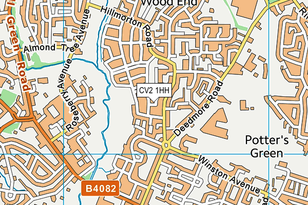 CV2 1HH map - OS VectorMap District (Ordnance Survey)