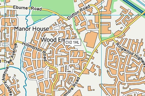 CV2 1HL map - OS VectorMap District (Ordnance Survey)
