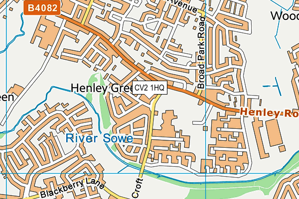Henley Green Primary School map (CV2 1HQ) - OS VectorMap District (Ordnance Survey)