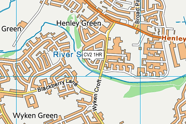 CV2 1HR map - OS VectorMap District (Ordnance Survey)