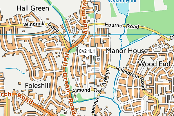 CV2 1LH map - OS VectorMap District (Ordnance Survey)