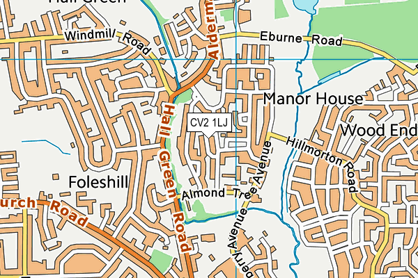 CV2 1LJ map - OS VectorMap District (Ordnance Survey)