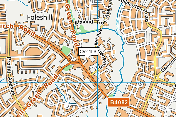 CV2 1LS map - OS VectorMap District (Ordnance Survey)