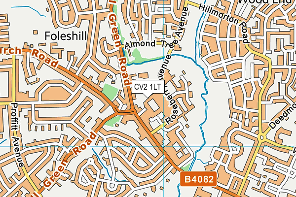 CV2 1LT map - OS VectorMap District (Ordnance Survey)