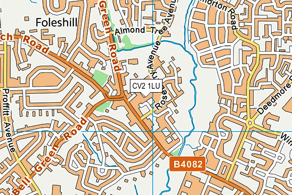 CV2 1LU map - OS VectorMap District (Ordnance Survey)