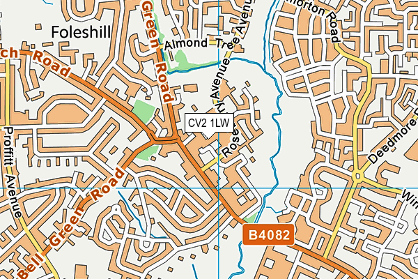 CV2 1LW map - OS VectorMap District (Ordnance Survey)