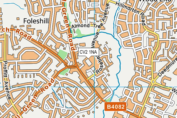 CV2 1NA map - OS VectorMap District (Ordnance Survey)