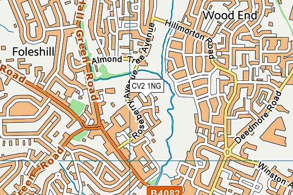 CV2 1NG map - OS VectorMap District (Ordnance Survey)