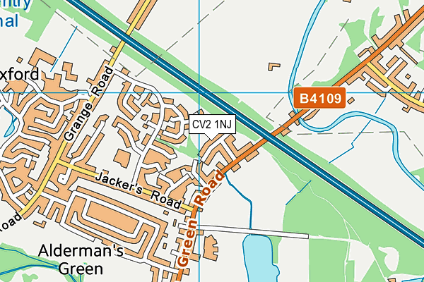 CV2 1NJ map - OS VectorMap District (Ordnance Survey)
