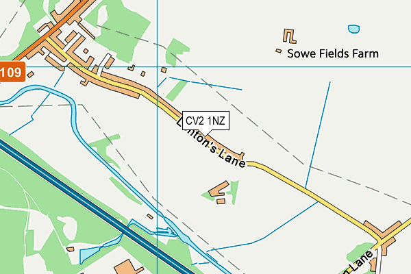 CV2 1NZ map - OS VectorMap District (Ordnance Survey)