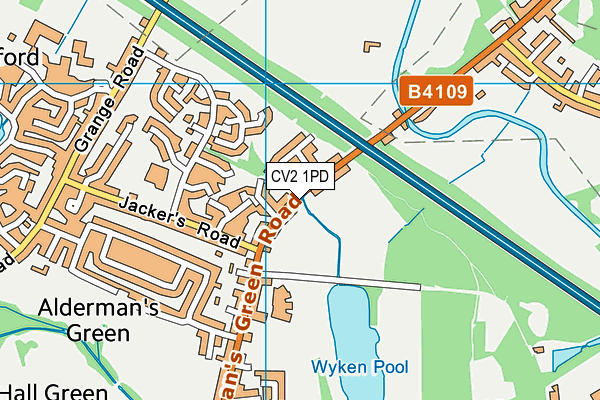 CV2 1PD map - OS VectorMap District (Ordnance Survey)