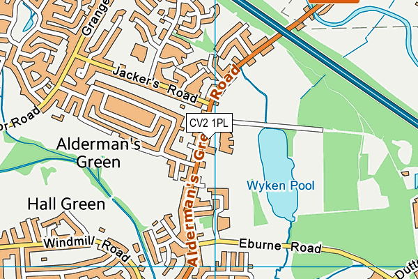 CV2 1PL map - OS VectorMap District (Ordnance Survey)