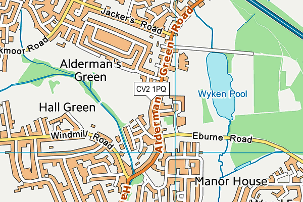 CV2 1PQ map - OS VectorMap District (Ordnance Survey)