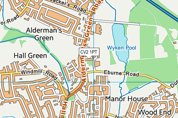 CV2 1PT map - OS VectorMap District (Ordnance Survey)