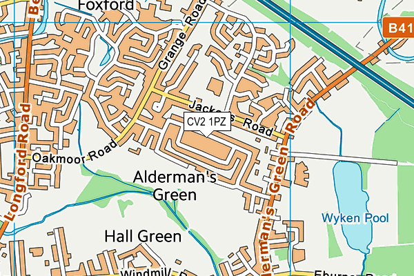 CV2 1PZ map - OS VectorMap District (Ordnance Survey)