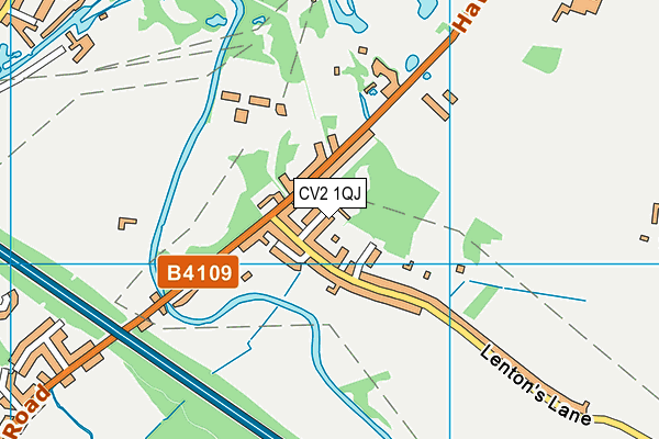 CV2 1QJ map - OS VectorMap District (Ordnance Survey)