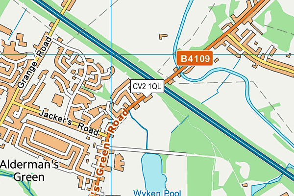CV2 1QL map - OS VectorMap District (Ordnance Survey)