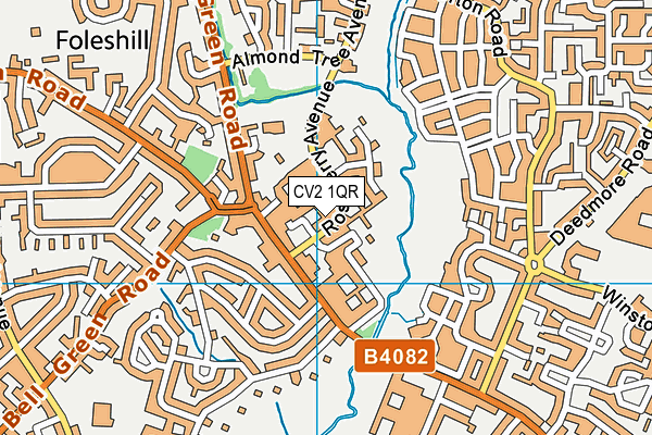 CV2 1QR map - OS VectorMap District (Ordnance Survey)