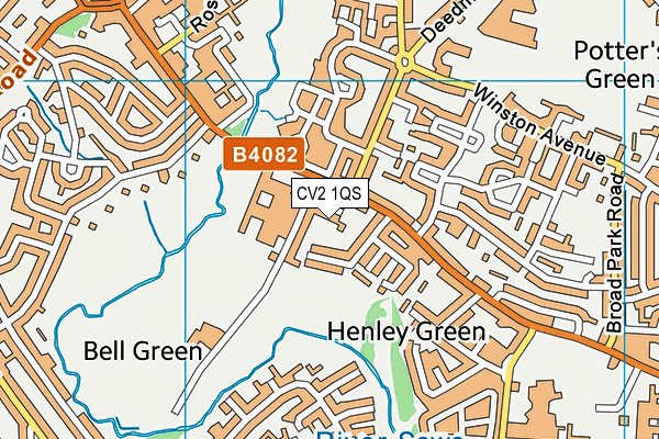 CV2 1QS map - OS VectorMap District (Ordnance Survey)