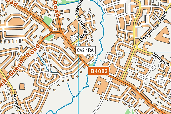CV2 1RA map - OS VectorMap District (Ordnance Survey)