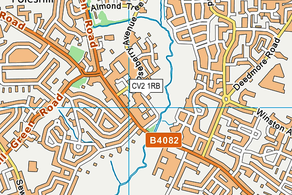 CV2 1RB map - OS VectorMap District (Ordnance Survey)