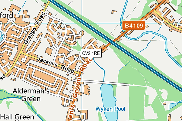 CV2 1RE map - OS VectorMap District (Ordnance Survey)