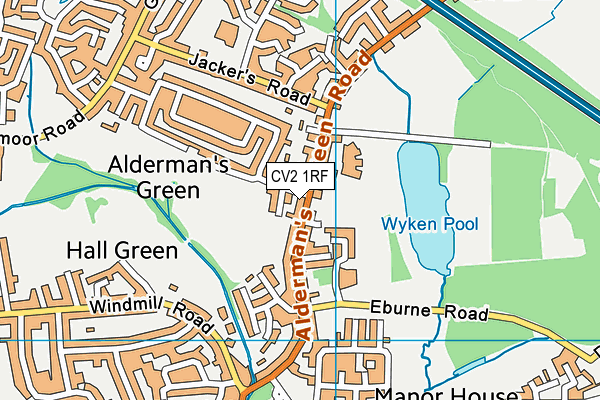 CV2 1RF map - OS VectorMap District (Ordnance Survey)