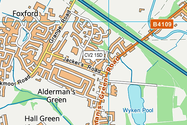 CV2 1SD map - OS VectorMap District (Ordnance Survey)