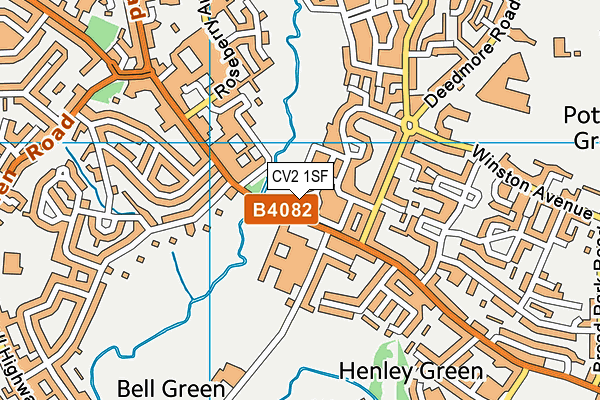 CV2 1SF map - OS VectorMap District (Ordnance Survey)