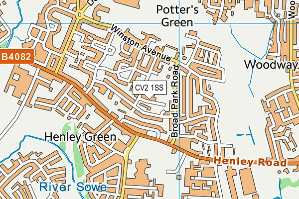 CV2 1SS map - OS VectorMap District (Ordnance Survey)