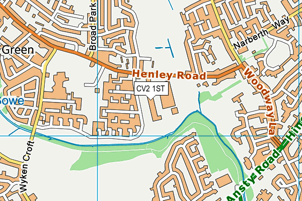 CV2 1ST map - OS VectorMap District (Ordnance Survey)