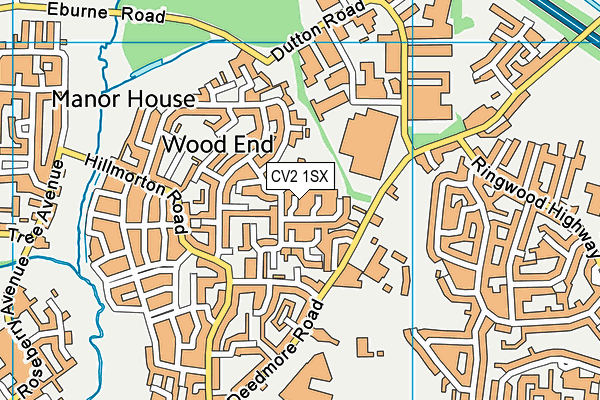 CV2 1SX map - OS VectorMap District (Ordnance Survey)