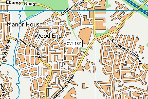 CV2 1SZ map - OS VectorMap District (Ordnance Survey)