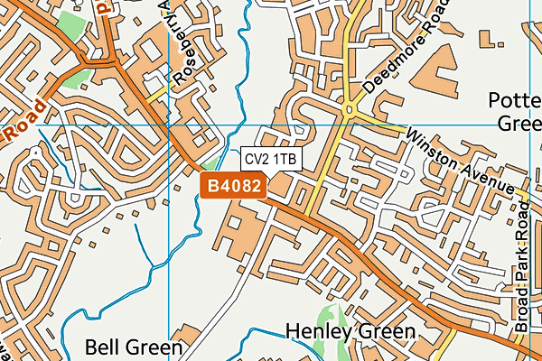 CV2 1TB map - OS VectorMap District (Ordnance Survey)