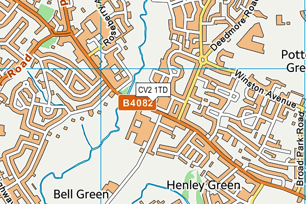 CV2 1TD map - OS VectorMap District (Ordnance Survey)